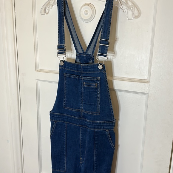 Women's Blue Denim Jumpsuit - Picture 3 of 6